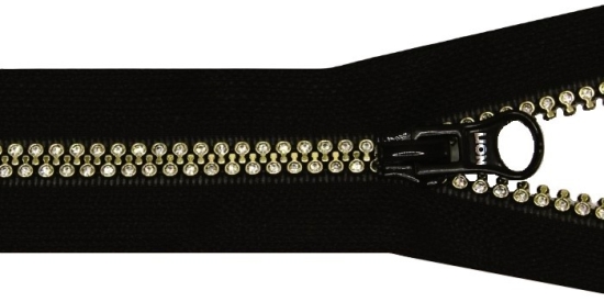T6 Taşlı Fermuar Gold